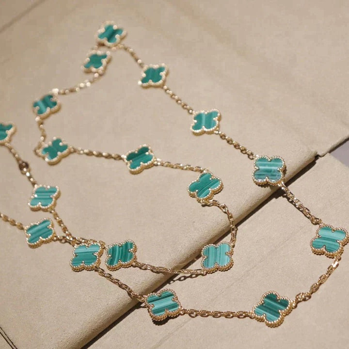 [BLUE TEARS]CLOVER 20 MOTIFS MALACHITE GOLD