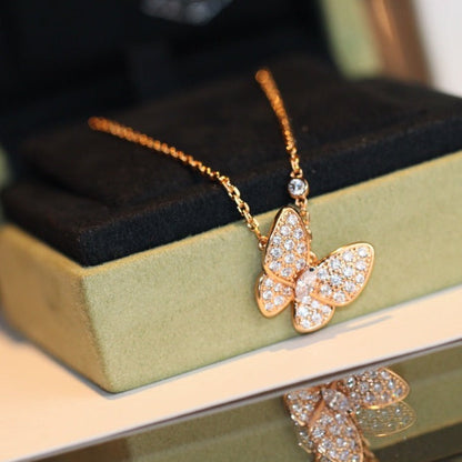 [BLUE TEARS]BUTTERFLY DIAMOND NECKLACE