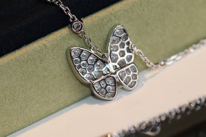 [BLUE TEARS]BUTTERFLY DIAMOND NECKLACE