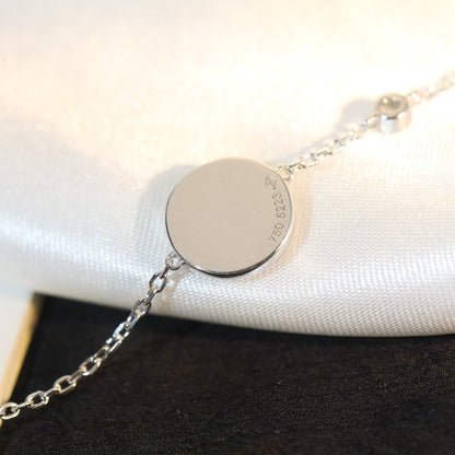 [BLUE TEARS]SUN MOTIF PINK MOP SILVER BRACELET