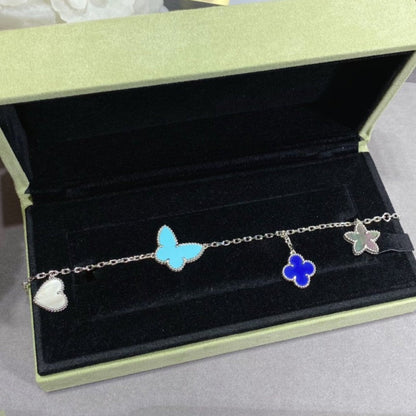 [BLUE TEARS]LUCKY SPRING SILVER BRACELET 4 MOTIF