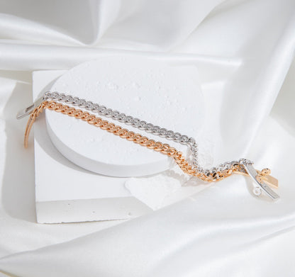 [BLUE TEARS]KELLY CHAIN SILVER DIAMOND BRACELET