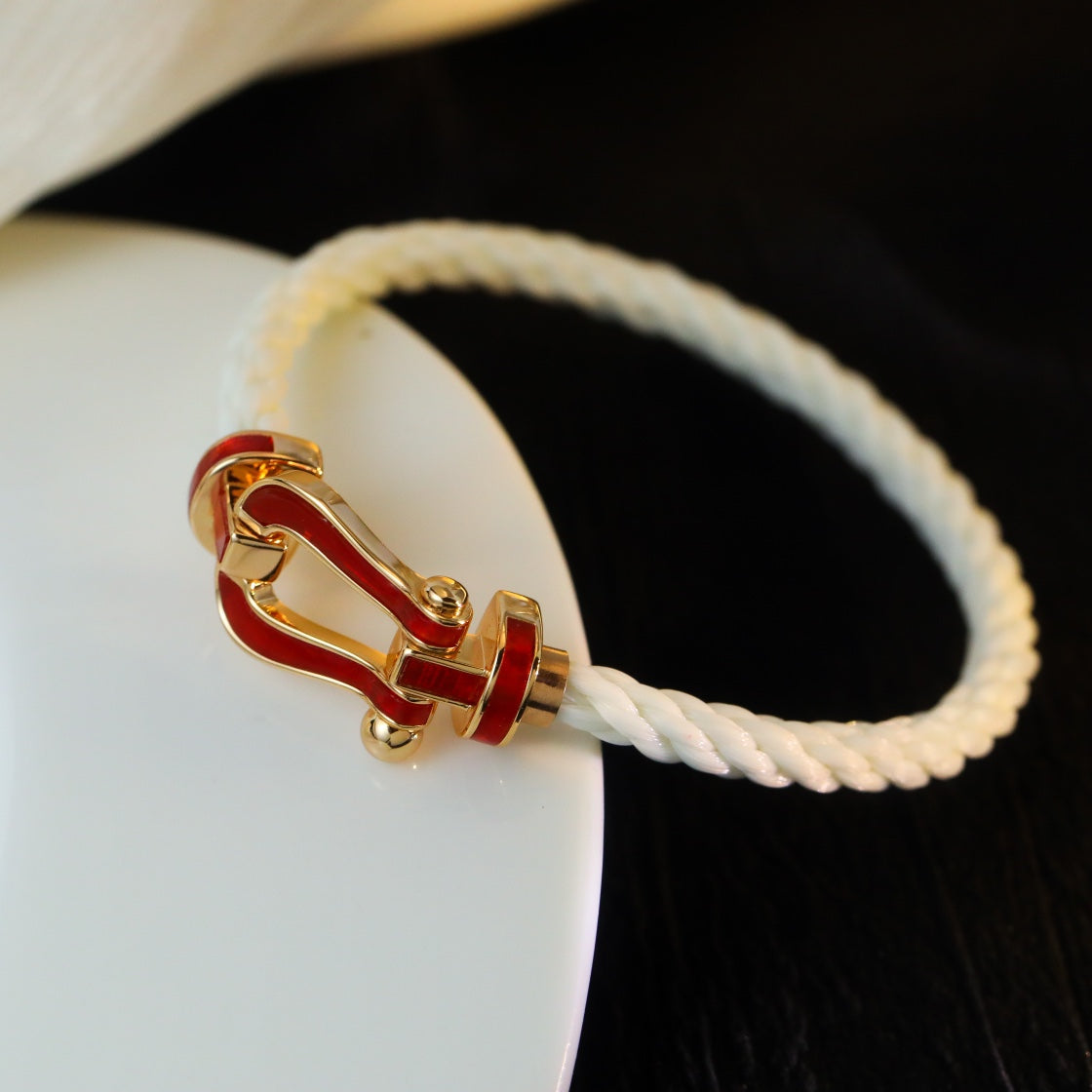 [BLUE TEARS]FORCE 10 WHITE TEXTILE DIAMOND PAVED