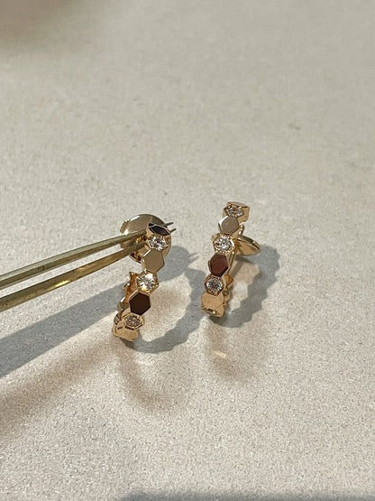 [BLUE TEARS]Hollow Design Four-Leaf Clover Flower Shape  Earrings