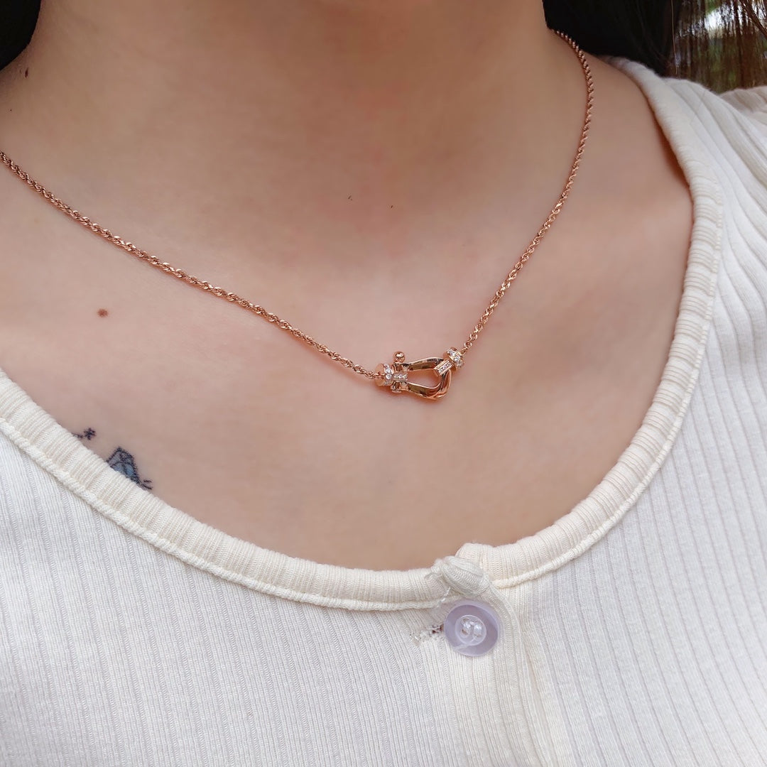 [BLUE TEARS]FORCE 10 PINK GOLD DIAMOND NECKLACE