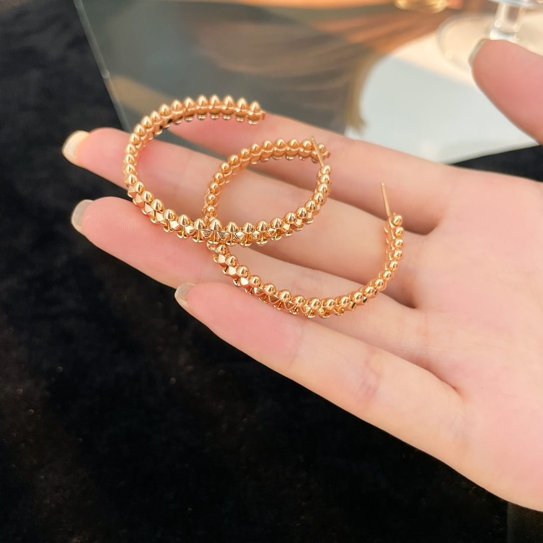 [BLUE TEARS]CLASH HOOP EARRINGS