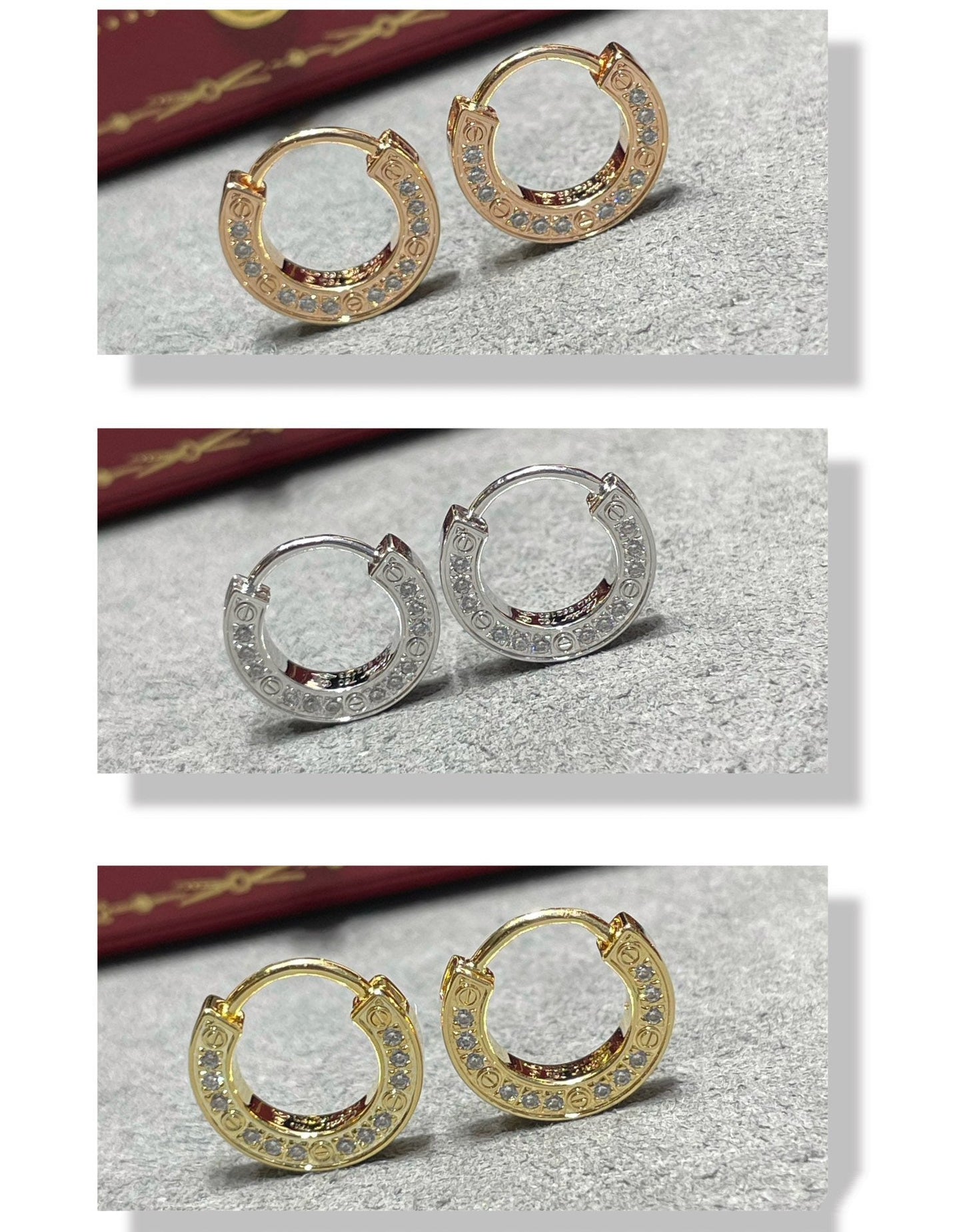 [BLUE TEARS]LOVE DIAMOND EARRINGS
