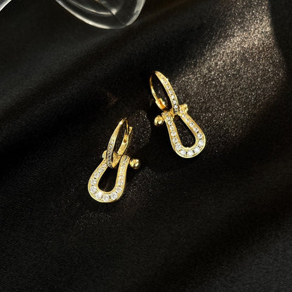 [BLUE TEARS]FORCE 10 FULL DIAMOND DROP EARRINGS MEDIUM MODEL