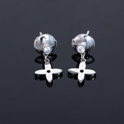 [BLUE TEARS]VIDYLLE SILVER DIAMOND MINI DROP EARRINGS