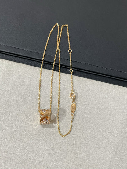 [BLUE TEARS]LIENS EVIDENCE DIAMOND PAVED NECKLACE