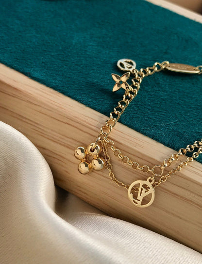 [BLUE TEARS]BLOOMING PINK GOLD MOP BRACELET