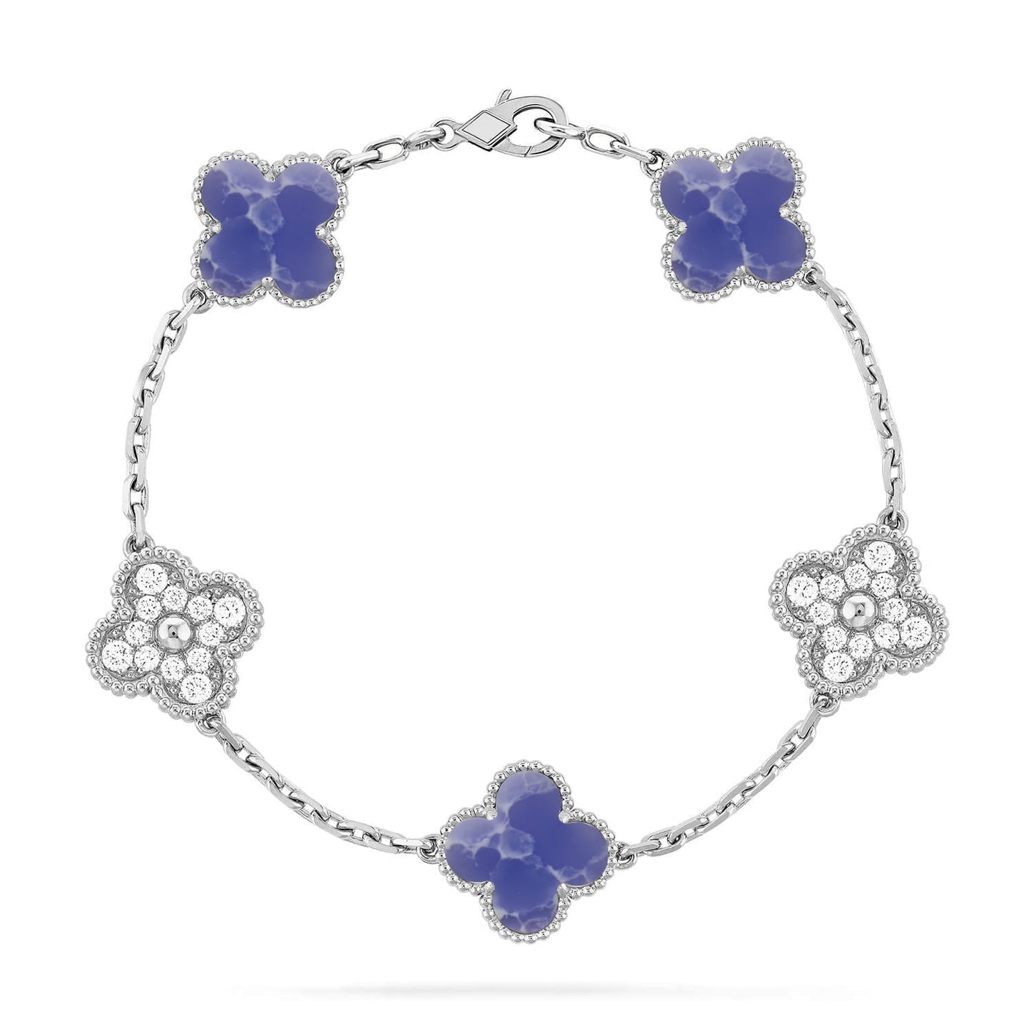 [BLUE TEARS]CLOVER 5 MOTIF BLUE VEINS BRACELET COLLECTION