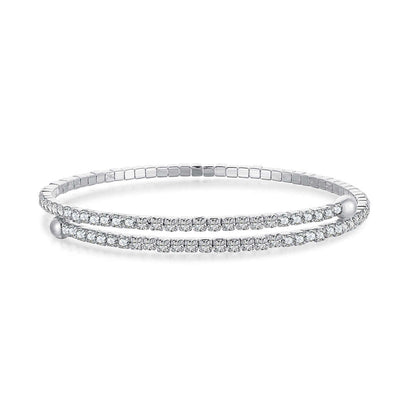[Nova Jewelry]Row of Diamonds Round Fashion Bracelet
