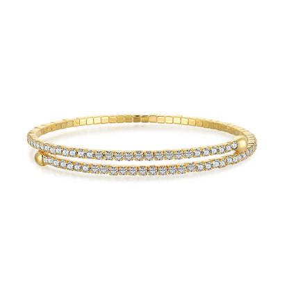 [Nova Jewelry]Row of Diamonds Round Fashion Bracelet