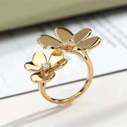 [BLUE TEARS]CLOVER COMOS GOLD DIAMOND RING