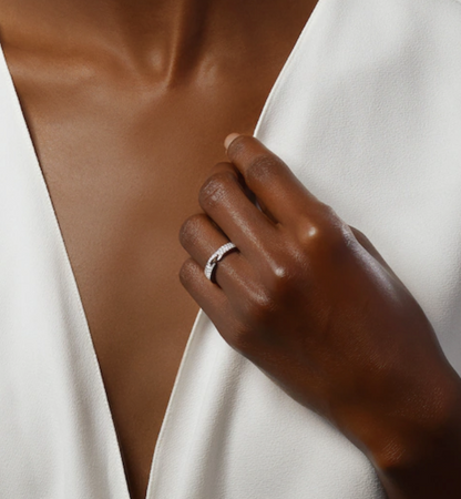 [BLUE TEARS]ALLIANCE LIENS VIDENCE PAVED DIAMOND 4MM RING