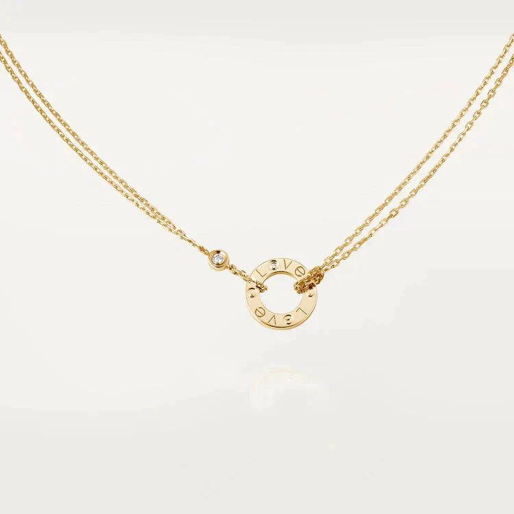 [BLUE TEARS]LOVE NECKLACE 16MM 2 DIAMONDS