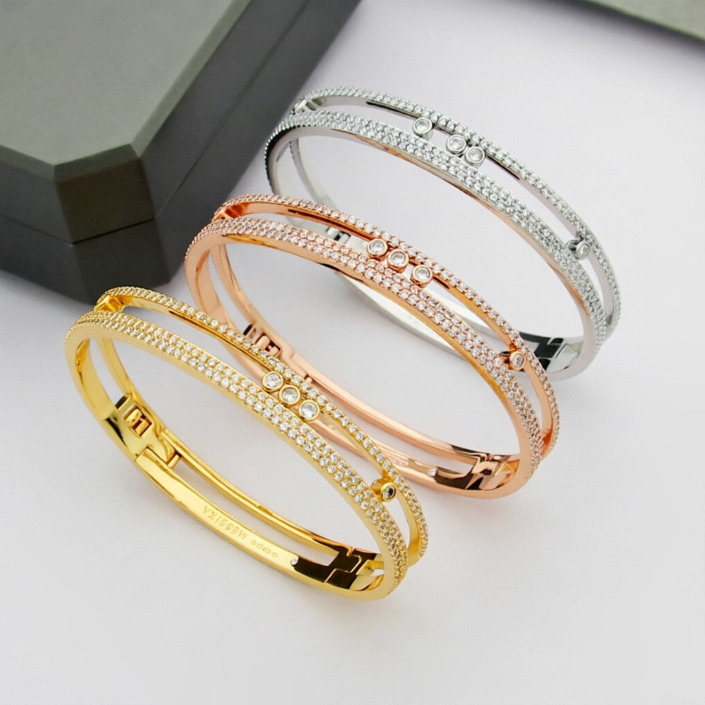 [Blue Tears Jewelry]Move Romane pav¨¦ bangle