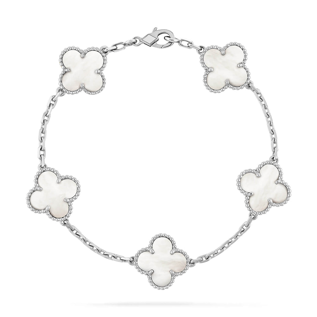 [BLUE TEARS]CLOVER WHITE PEARL MOP 5 MOTIF BRACELET COLLECTION