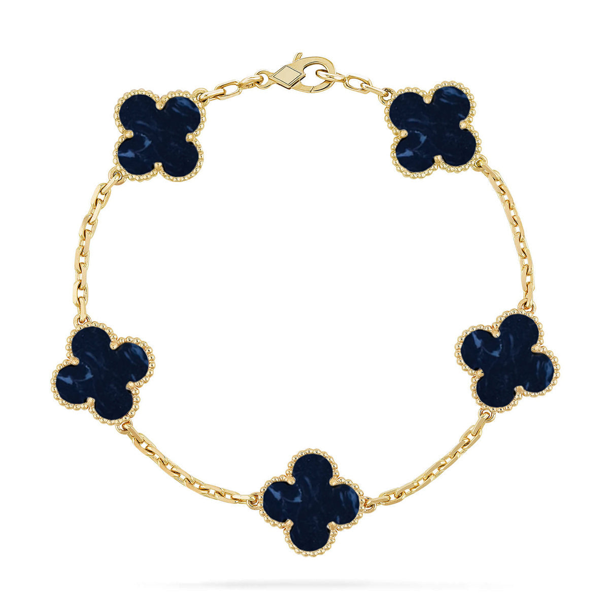 [BLUE TEARS]CLOVER 5 MOTIF PIETERSITE BRACELET COLLECTION