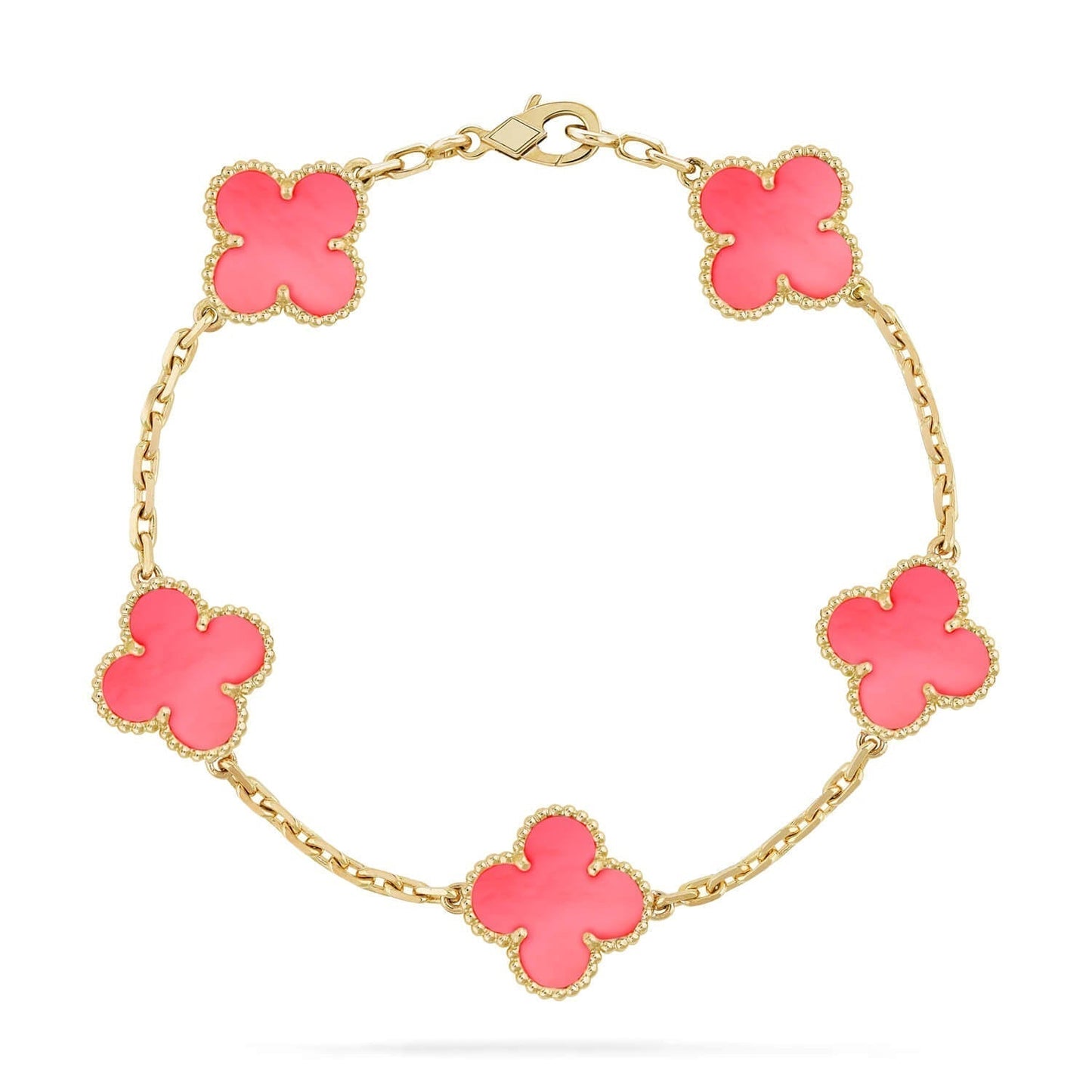 [BLUE TEARS]CLOVER 5 PINK MOP BRACELET