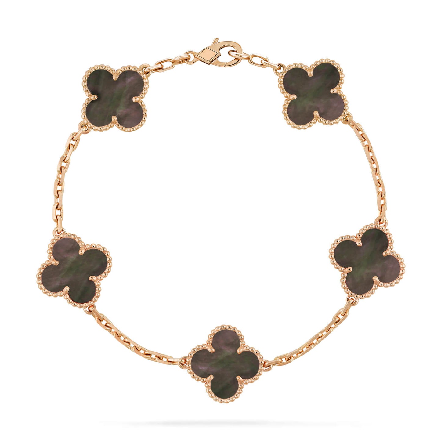 [BLUE TEARS]CLOVER 5 MOTIF GRAY MOP  BRACELET
