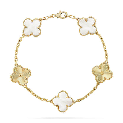[BLAUE TRÄNEN]CLOVER 5 MOTIV WEISSES MOP LASERARMBAND