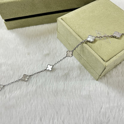 [BLUE TEARS]CLOVER 6 MOTIF WHITE MOP BRACELET