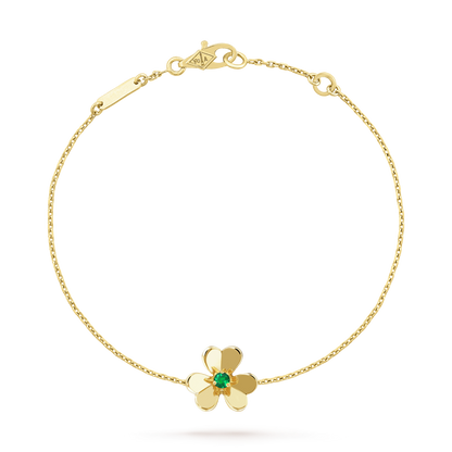 [BLUE TEARS]FRIVOLE GOLD FLOWER PINK MALACHITE BRACELET