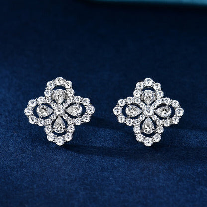 LOOP EARRINGS FULL MOTIF DIAMOND 16MM