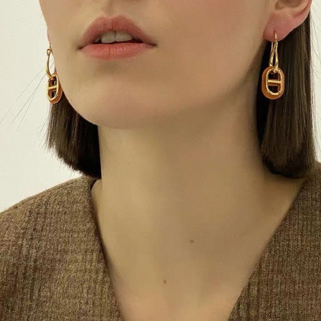 [BLUE TEARS]HM O'MAILLON GOLD EARRINGS