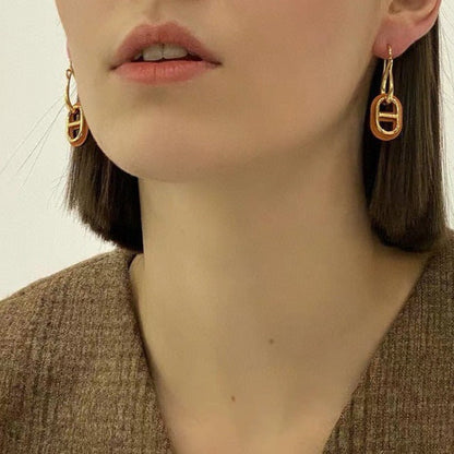 [BLUE TEARS]HM O'MAILLON GOLD EARRINGS