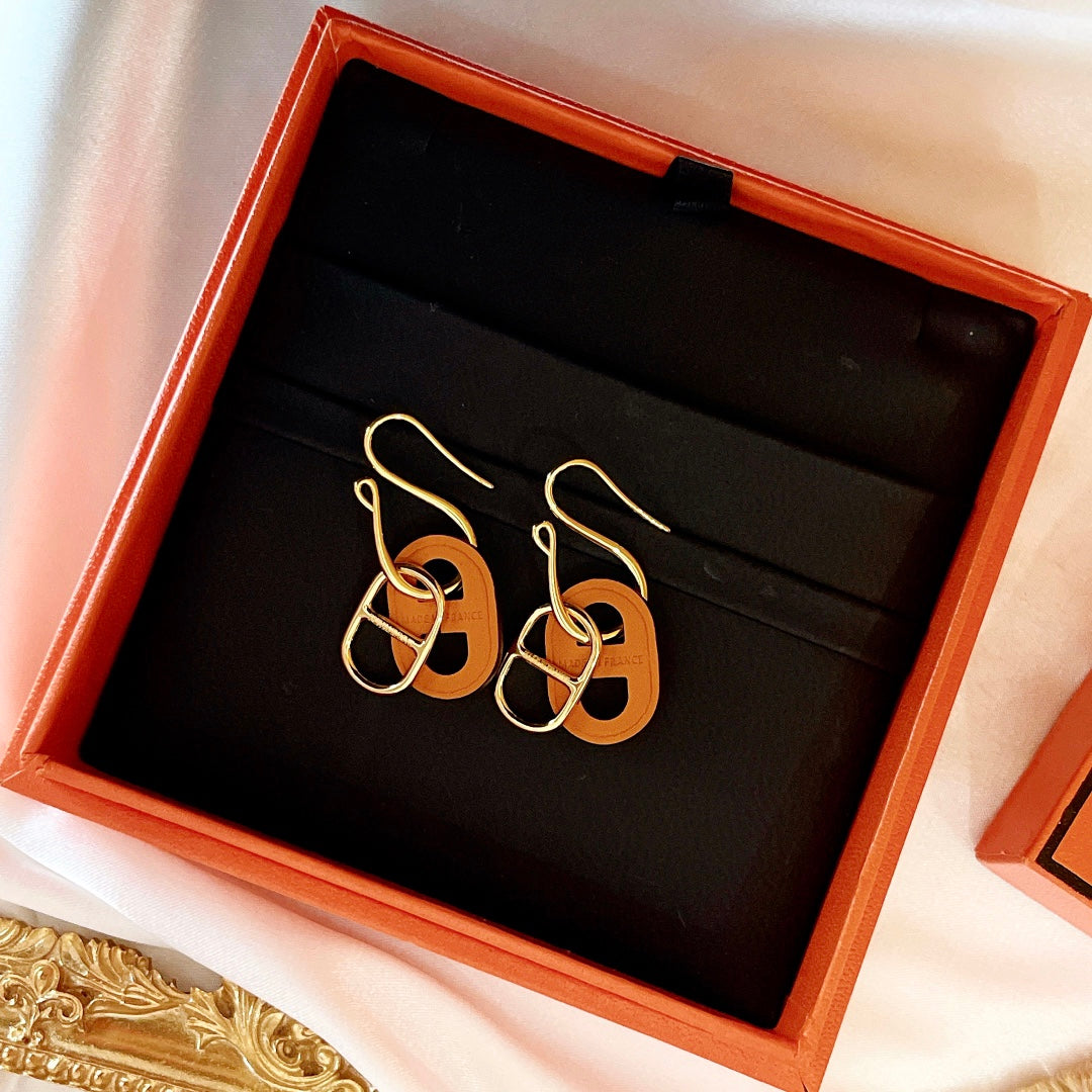 [BLUE TEARS]HM O'MAILLON GOLD EARRINGS