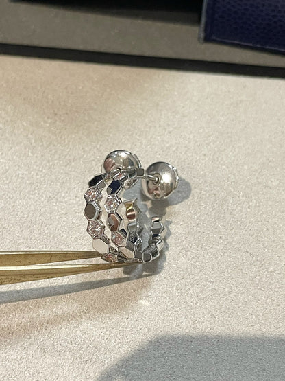 [BLUE TEARS]Hollow Design Four-Leaf Clover Flower Shape Earrings