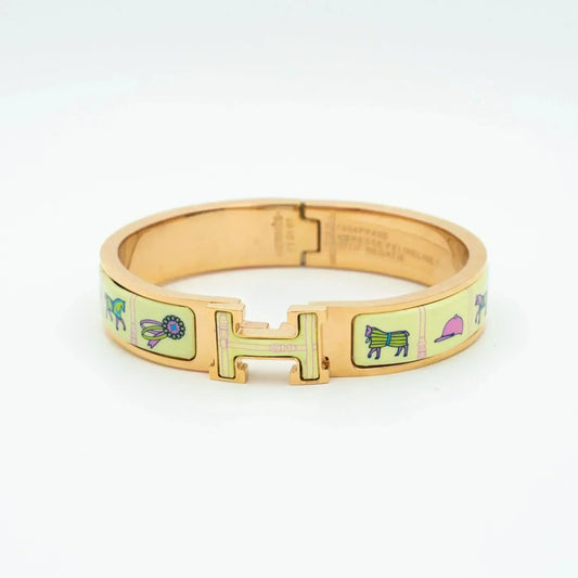 [BLUE TEARS]H PINK GOLD BRACELET CREAM CERAMIC