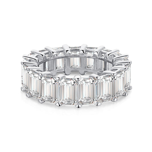 [Nova Jewelry]0.75 Carat Elegant Emerald Cut Tennis Ring