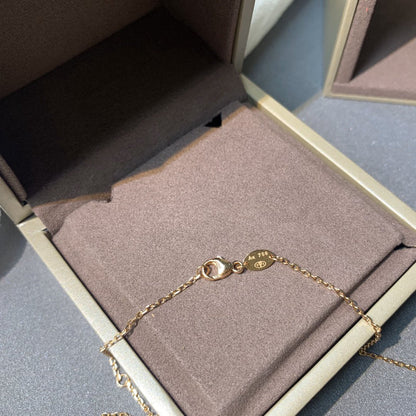 [BLUE TEARS]JEUX DE PINK GOLD DIAMOND NECKLACE