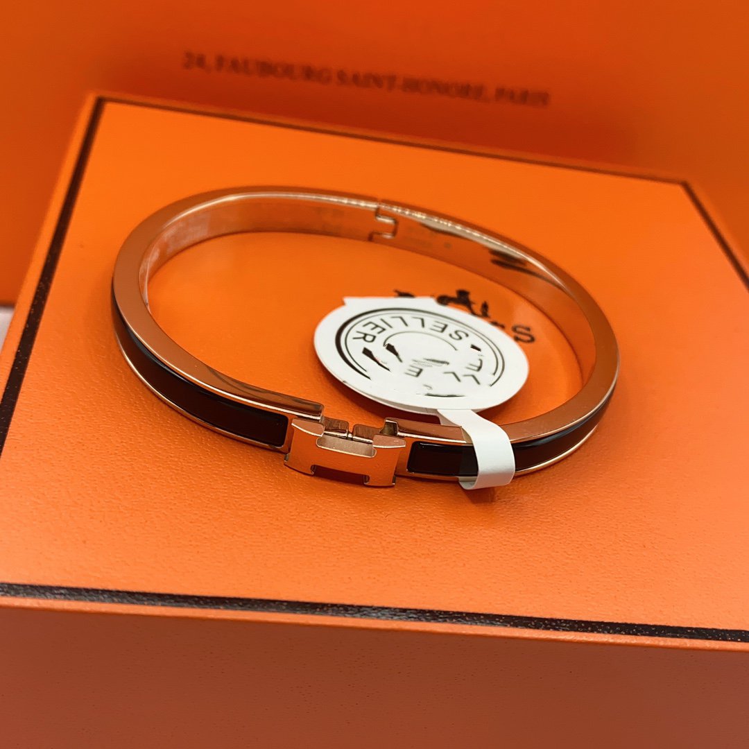 [BLUE TEARS]CLASSIC HM CLIC BLACK 8MM ENAMEL BRACELET