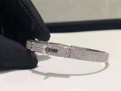 [BLUE TEARS]HM KELLY BRACELET IN SILVER AND FULL PAVE DIAMOND