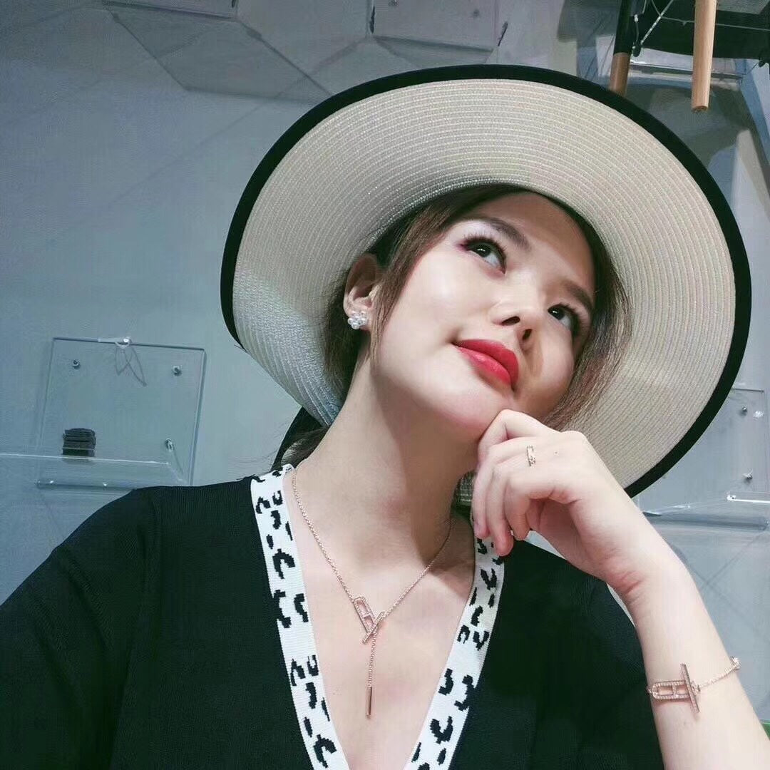 [BLUE TEARS]HM NECKLACE PLATINUM ROSE GOLD DIAMOND