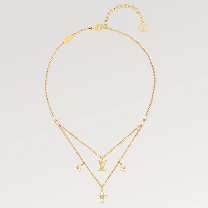 [BLUE TEARS]FLOWERGRAM GOLD MOP DOUBLE ROW NECKLACE