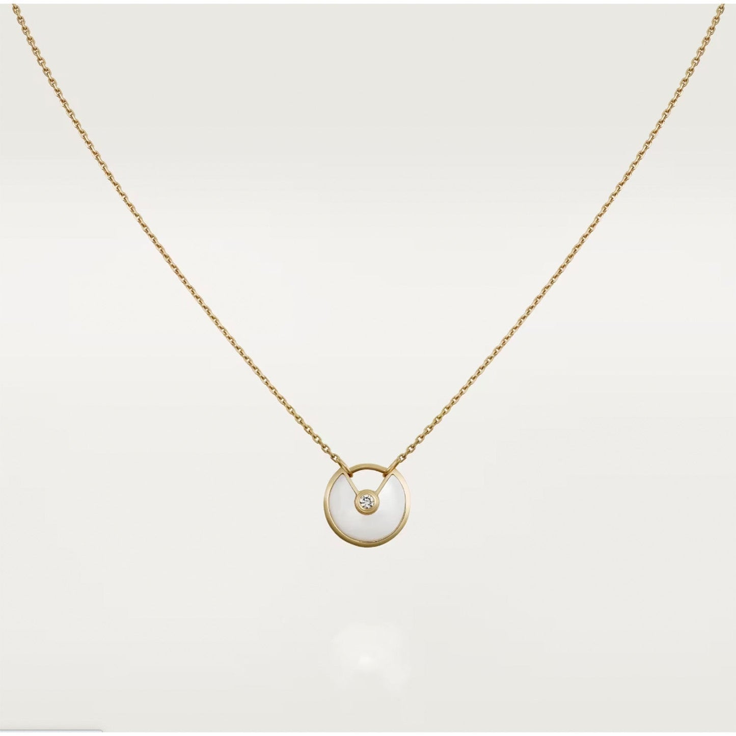[BLUE TEARS]AMULETTE ROSE GOLD MOP NECKLACE