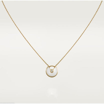 [BLUE TEARS]AMULETTE ROSE GOLD MOP NECKLACE