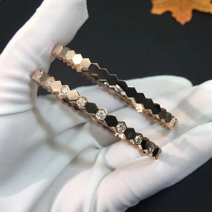 [BLUE TEARS]BEE LOVE PINK GOLD DIAMOND BRACELET