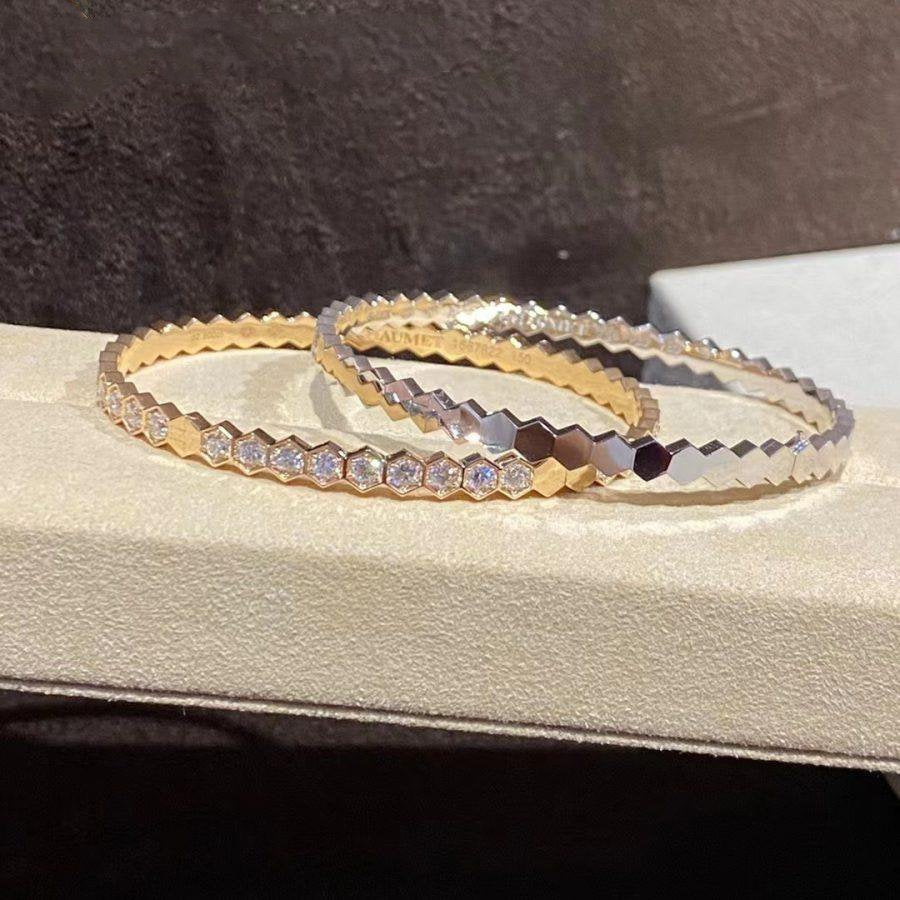 [BLUE TEARS]BEE LOVE GOLD BRACELET FULL DIAMOND