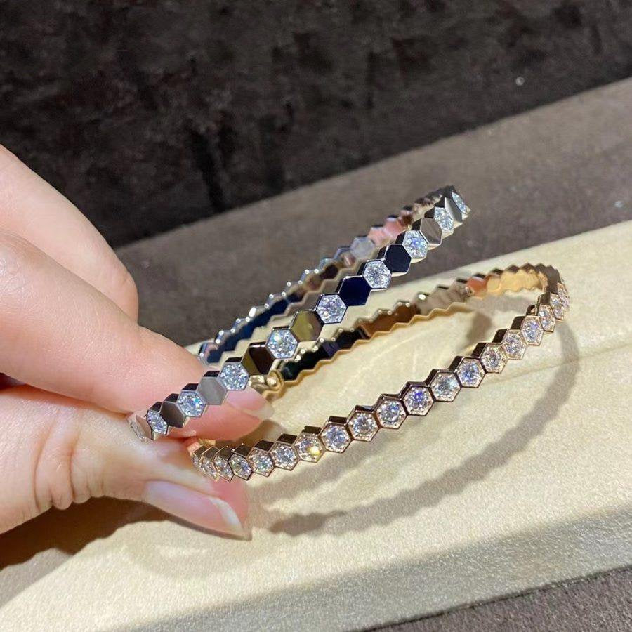 [BLUE TEARS]BEE LOVE GOLD BRACELET FULL DIAMOND