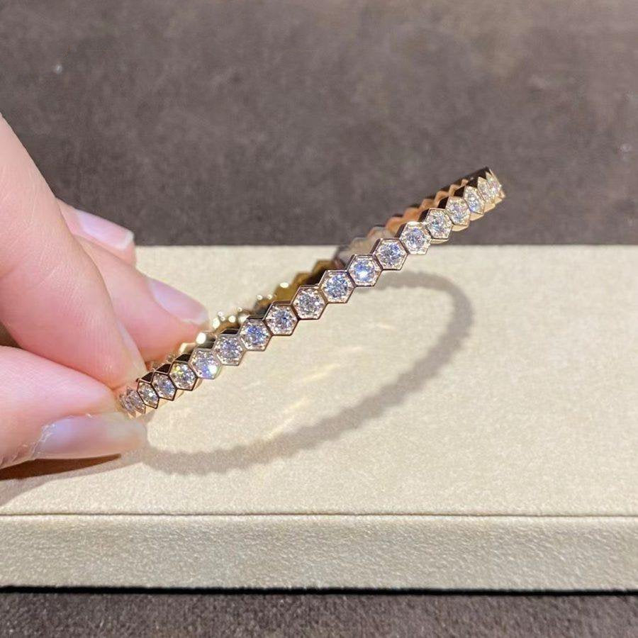 [BLUE TEARS]BEE LOVE GOLD BRACELET FULL DIAMOND