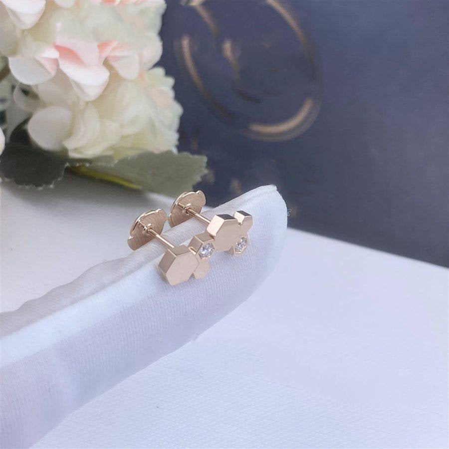 [BLUE TEARS]BEE LOVE PINK GOLD DIAMOND EARRINGS