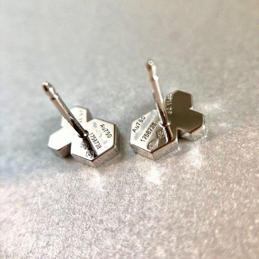 [BLUE TEARS]BEE LOVE SILVER DIAMOND EARRINGS