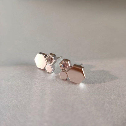 [BLUE TEARS]BEE LOVE SILVER DIAMOND EARRINGS